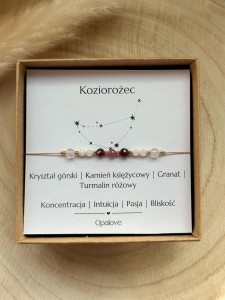 Bransoletka zodiakalna Koziorożec, prezent na urodziny