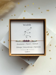 Bransoletka zodiakalna Wodnik, prezent na urodziny