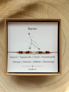 Bransoletka zodiakalna Baran, prezent na urodziny