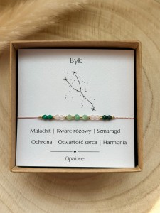 Bransoletka zodiakalna Byk, prezent na urodziny