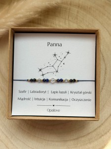 Bransoletka zodiakalna Panna, prezent na urodziny